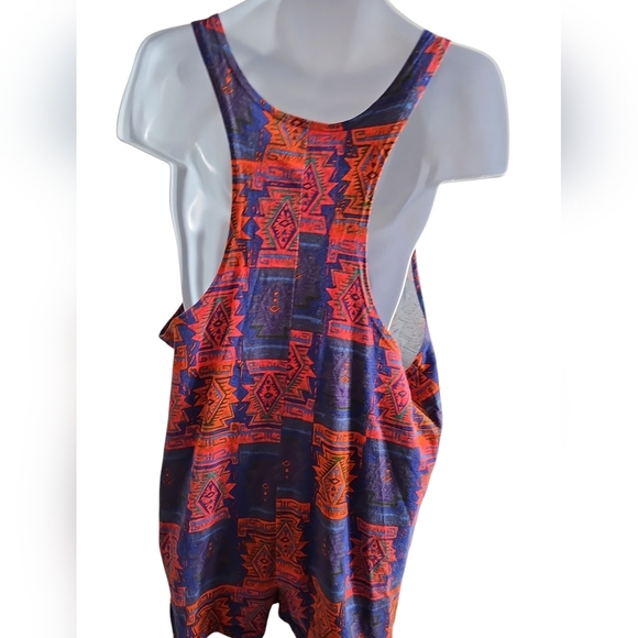 International Male Large Red Black Aztec Print Vintage Rare 90s Beach Step-Ins - Picture 2 of 5